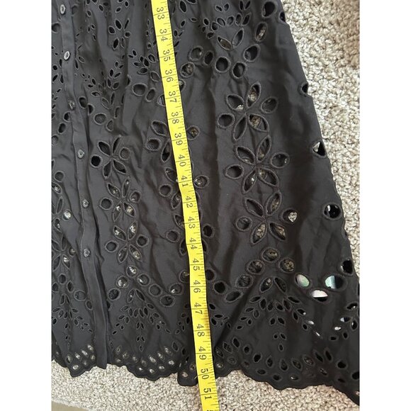 Lilly Pulitzer Maxi Dress Women Sz 00 Eyelet Button-Down Black Dressy Dress - Picture 10 of 13